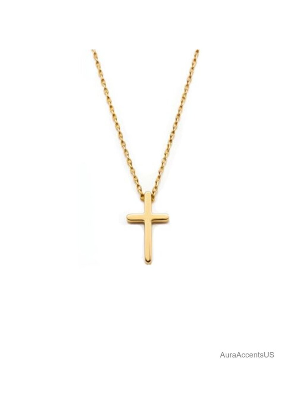 Dainty Tiny Cross Pendant Necklace Stainless Steel Minimalist Layering